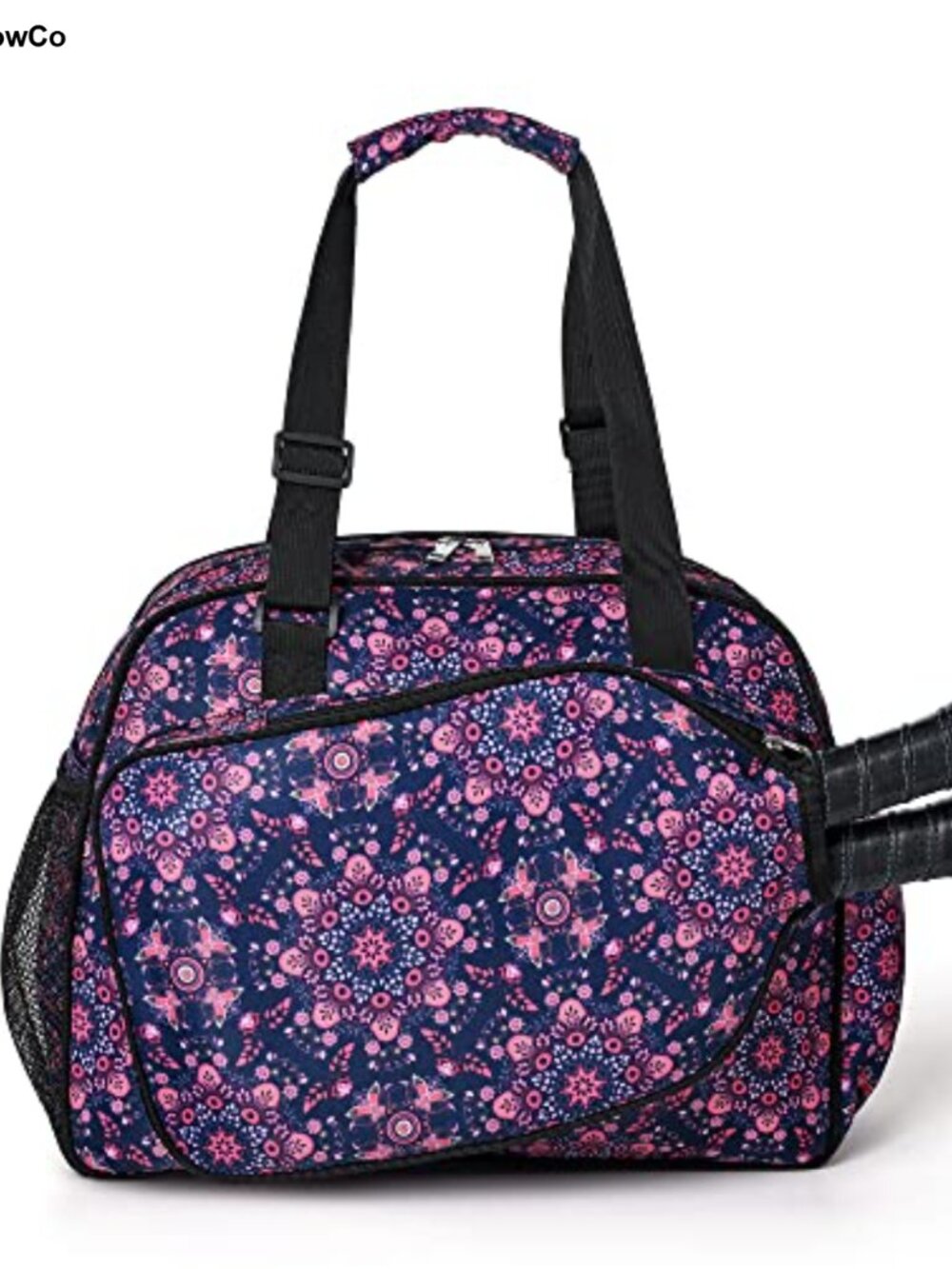 Pickleball Tote Bag for Women with Paddle Holder, 600D Oxford Nylon